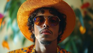 Cool Man with Hat Aesthetic Mobile Wallpaper Free Background