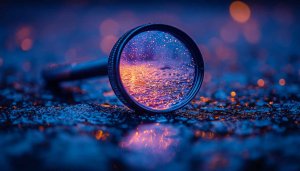 Magnifying Glass Bokeh Effect Wallpaper, Free Blue Orange Mobile Background