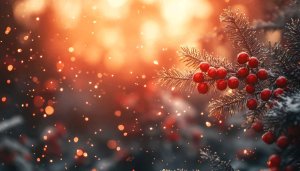 Festive Christmas Tree Mobile Wallpaper, Holiday Season Bokeh Background