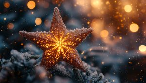 Festive Sparkling Christmas Star Mobile Background Aesthetic Winter Wallpaper