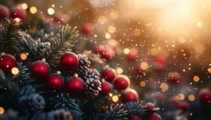 Christmas Tree Ornaments 4K Wallpaper Festive Holiday Backgrounds