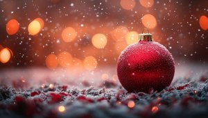Festive Christmas Ornament Wallpaper 4K Holiday Desktop Background