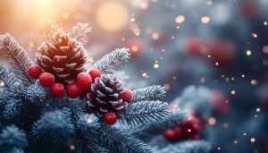 Free Christmas Pine Cone Mobile Wallpaper Holiday Season Background