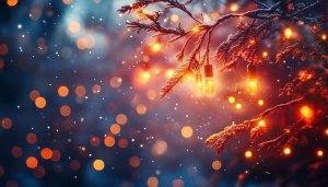 Christmas Lights Desktop Background, Festive Holiday Tree Mobile Wallpaper