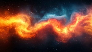 Fiery Nebula Space 4K Wallpaper for Desktop and Mobile