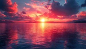 Beautiful Sunset Ocean View Mobile Wallpaper, Free 4K Desktop Background