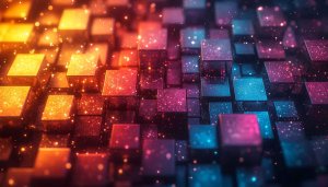 Abstract Sparkling Cubes 4K Desktop Background Free Mobile Wallpaper