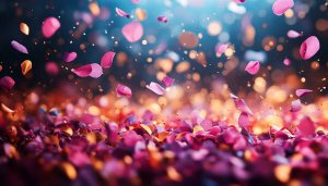 Floating Rose Petals 4K Wallpaper Desktop Background, Spring Mobile Wallpaper