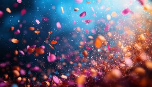 Colorful Confetti Falling Festive Party Mobile Wallpaper Background 4K