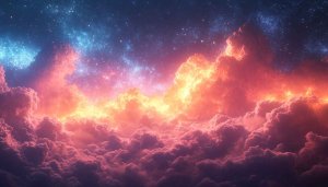 Fiery Sunset Clouds Fantasy Sky Mobile Background 4K Wallpaper