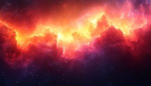 Fiery Nebula Galaxy Mobile Wallpaper, 4K Space Desktop Background