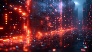 Cyberpunk City Mobile Wallpaper, Digital Circuit Board 4K Background