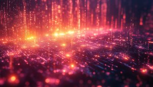 Abstract Red Glowing Particles 4K Desktop Wallpaper No Sign Up