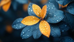 Autumn Leaves with Water Droplets Mobile Wallpaper Free Download
