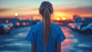Healthcare Worker Sunset Mobile Wallpaper, Free Inspirational 4K Background