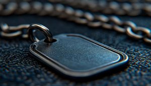 Close Up Dog Tag Chain 4K Desktop Background Wallpaper