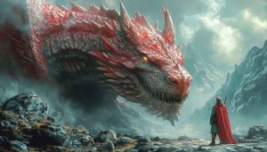 Red Dragon Fantasy Art 4K Desktop Background Free Mobile Wallpaper