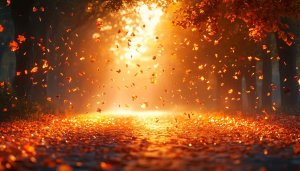 Autumn Leaves Falling 4K Desktop Background Aesthetic Fall Wallpaper