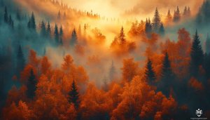Autumn Forest Scenery 4K Desktop Background Free Mobile Wallpaper