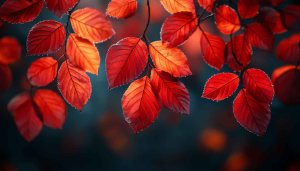 Red Autumn Leaves Wallpaper for Desktop and Mobile Backgrounds