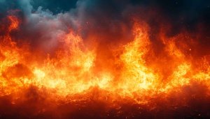 Fiery Flames Wallpaper 4K, Burning Fire Desktop Background Aesthetic