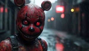 Scary Clown Bear Horror Theme Mobile Wallpaper HD Background