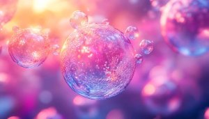 Abstract Pink Purple Glowing Spheres 4K Desktop Mobile Wallpaper