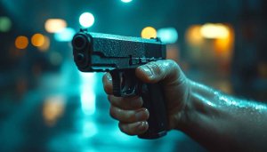 Gun Hand 4K Wallpaper Free, Cool Crime Scene Background Image