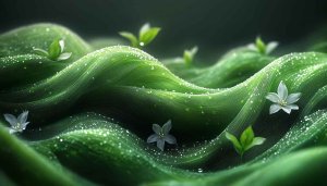 Green Leaves and Flowers 4K Wallpaper for Desktop Backgrounds