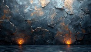Dramatic Dark Stone Texture 4K Desktop Wallpaper Background Free