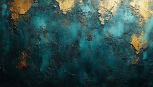 Teal and Gold Abstract Art 4K Desktop Background Wallpaper