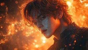 Attractive Portrait Wallpaper For Mobile, Artistic Glowing Man Background