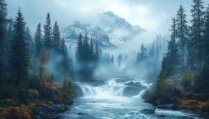 Scenic Mountain River 4K Wallpaper for Desktop Background Free