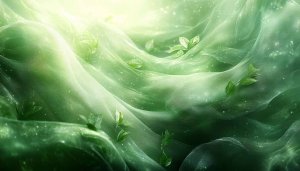 Green Leafy Fabric Texture Mobile Wallpaper Aesthetic 4K Background