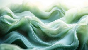 Abstract Green Silk Waves 4K Mobile Wallpaper Desktop Background