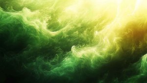 Abstract Green Energy Waves 4K Desktop Background Mobile Wallpaper
