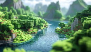 Minecraft Landscape Wallpaper - HD Desktop Background, Game Art 4K
