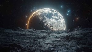 Full Moon Surface 4K Desktop Background Space Galaxy Wallpaper