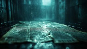 Rainy Night Paper Texture Wallpaper, Dark Aesthetic Desktop Background