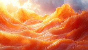 Abstract Orange Mountain Waves 4K Desktop Wallpaper Background