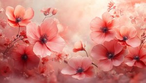 Floral Fantasy: Pink Flower Art 4K Mobile and Desktop Background