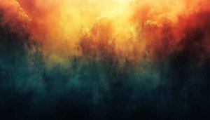 Abstract Painting 4K Desktop Wallpaper, Orange and Teal Background