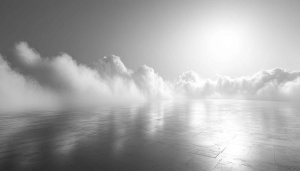 Monochrome Clouds Reflection 4K Desktop Wallpaper - Free Mobile Background