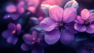 Purple Floral Mobile Wallpaper, Spring Flowers Background, Blossom Desktop Wallpaper
