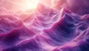 Abstract Pink Purple Mountain Range 4K Mobile Phone Wallpaper