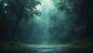 Misty Rainy Forest Wallpaper 4K - Free Mobile Background
