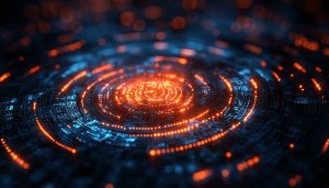 Abstract Glowing Spiral 4K Wallpaper - Tech Background for Desktop