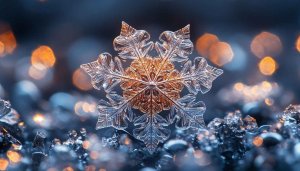 Detailed Snowflake Close-up Wallpaper Winter Holiday Mobile Background