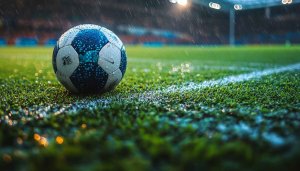 Rainy Football Field 4K Desktop Background Soccer Mobile Wallpaper
