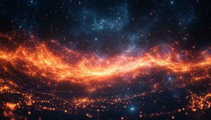 Orange Galaxy Space 4K Wallpaper - Cosmic Dust Mobile Background